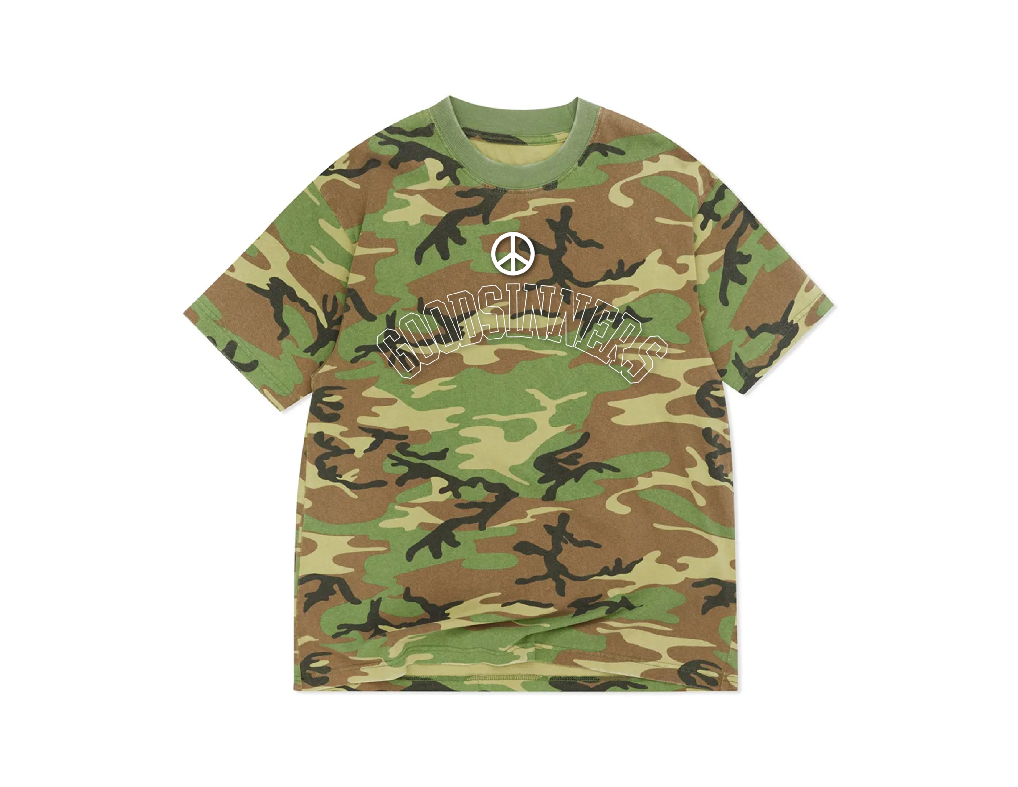 A Goodsinners College Peace Logo Tee