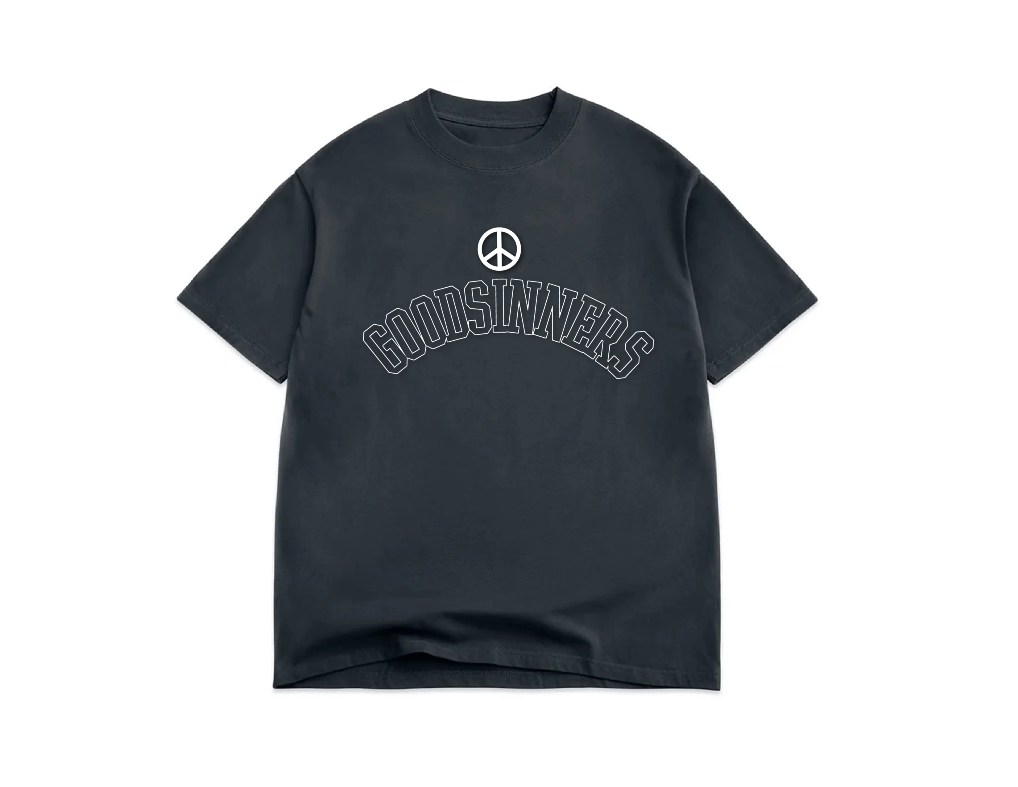 A Goodsinners College Peace Logo Tee