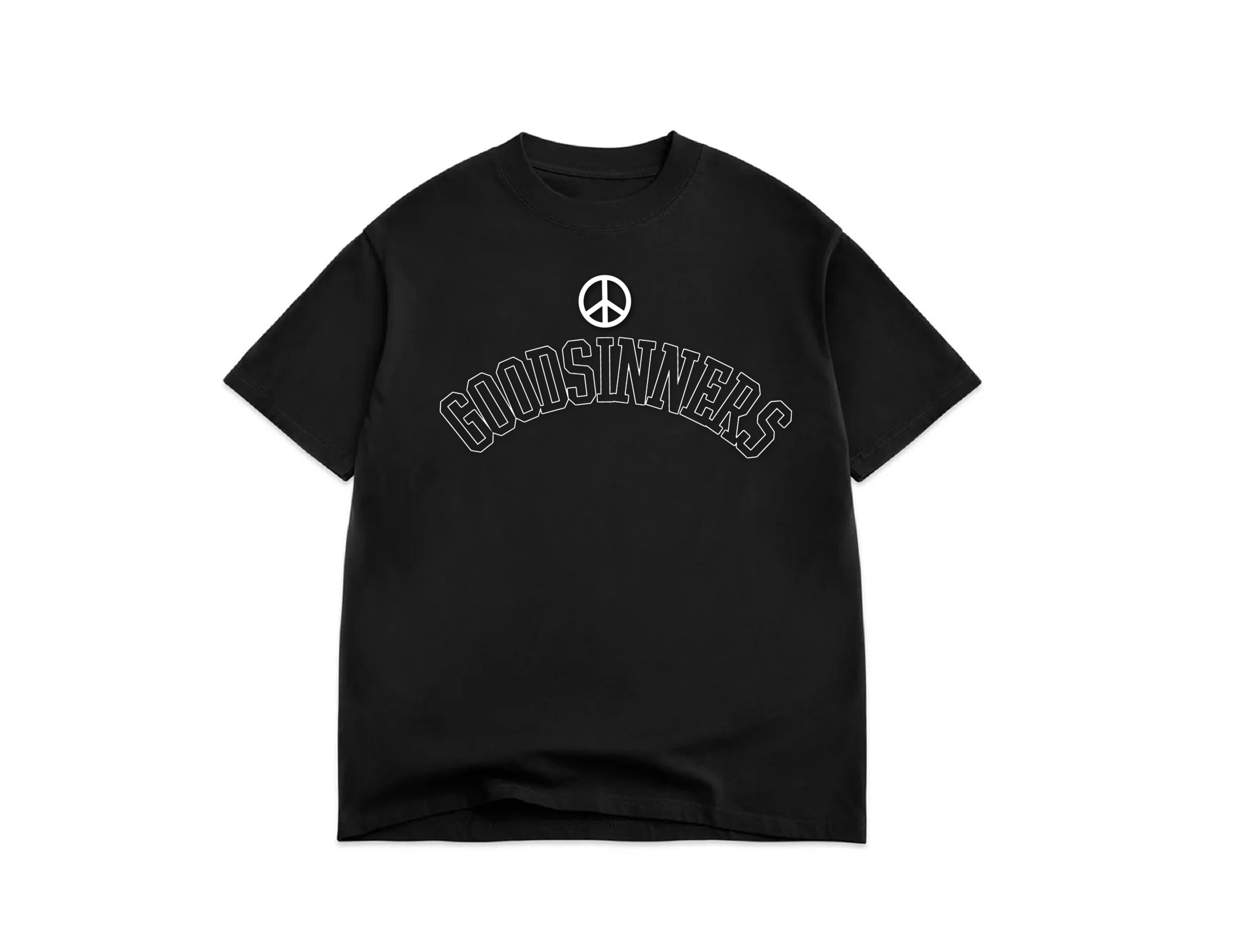 A Goodsinners College Peace Logo Tee