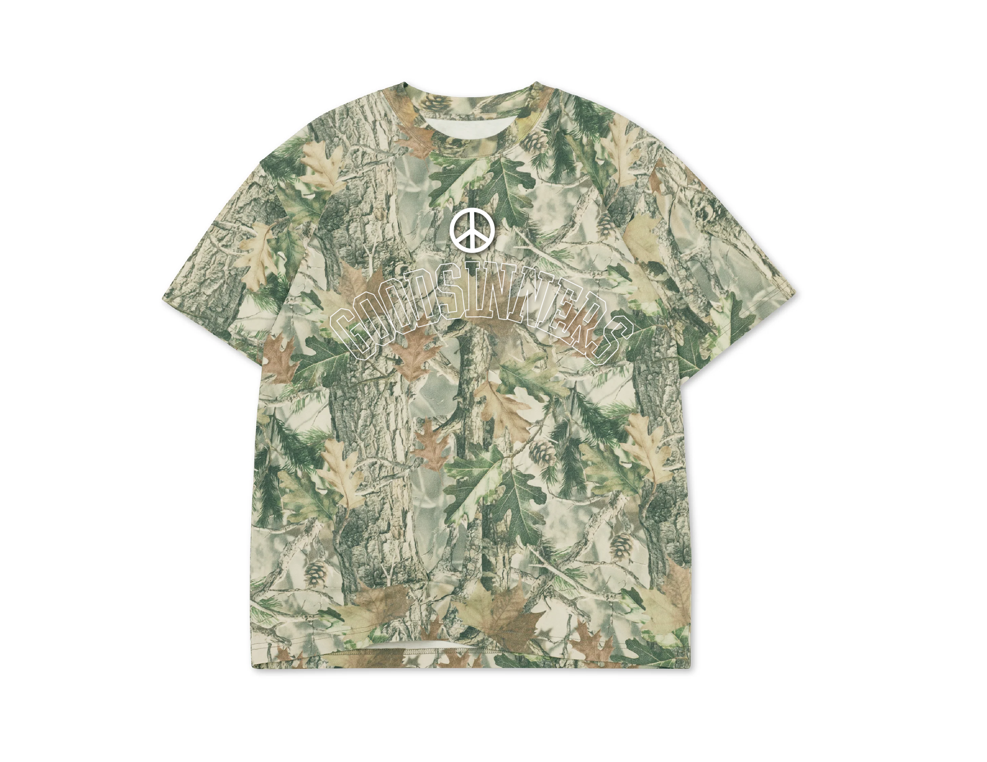 A Goodsinners College Peace Logo Tee