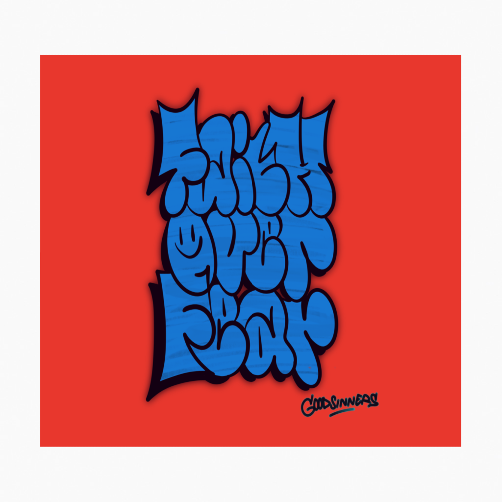 A Art Graffiti Poster- Faith Over Fear