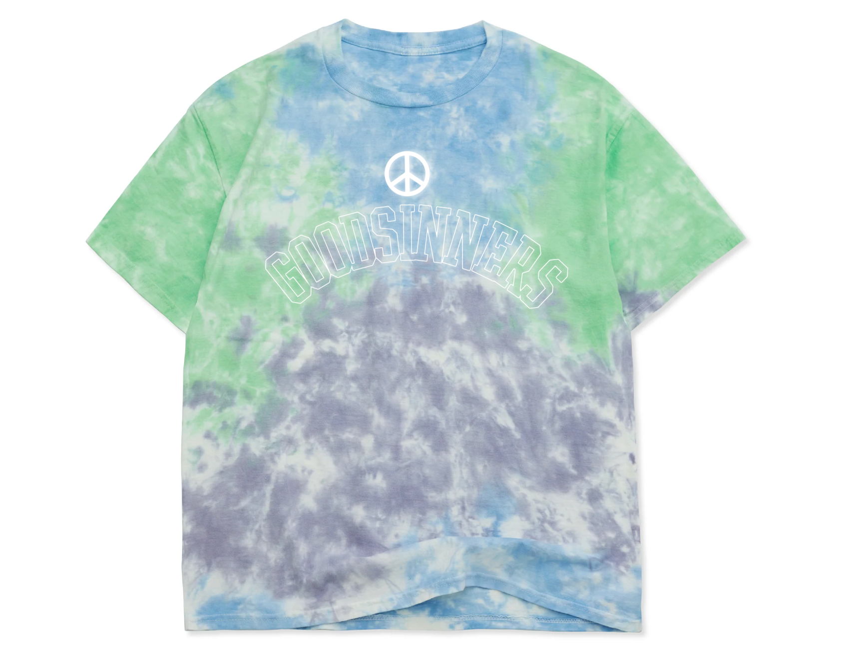 A Goodsinners College Hand Dye Peace Logo Tee