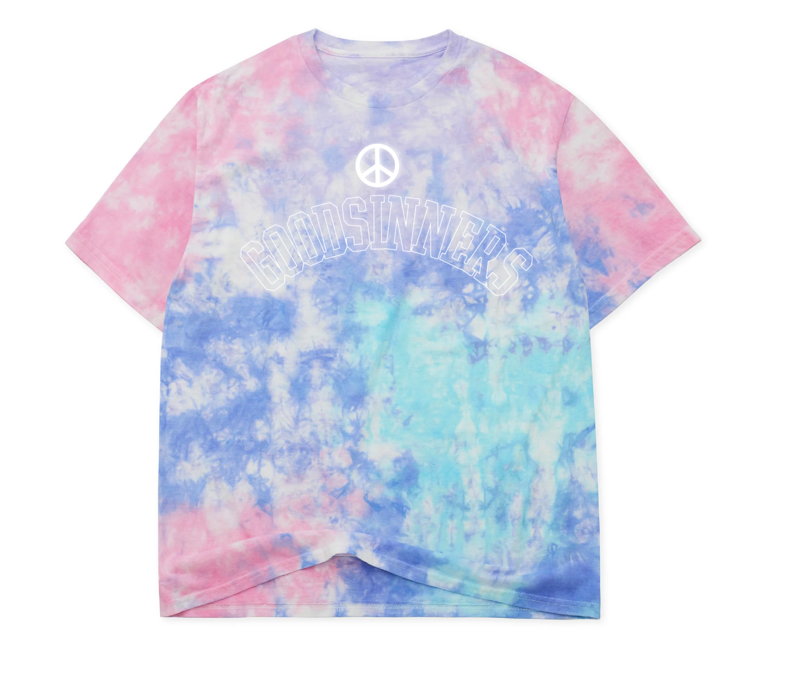 A Goodsinners College Hand Dye Peace Logo Tee