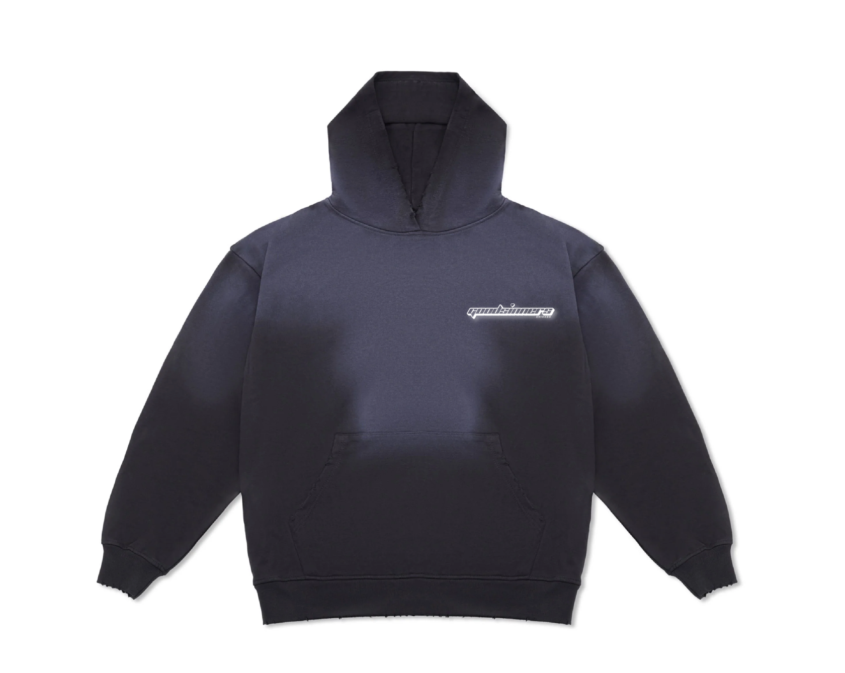 A Goodsinners Logo Minimal Special Hand Dye Hoodie